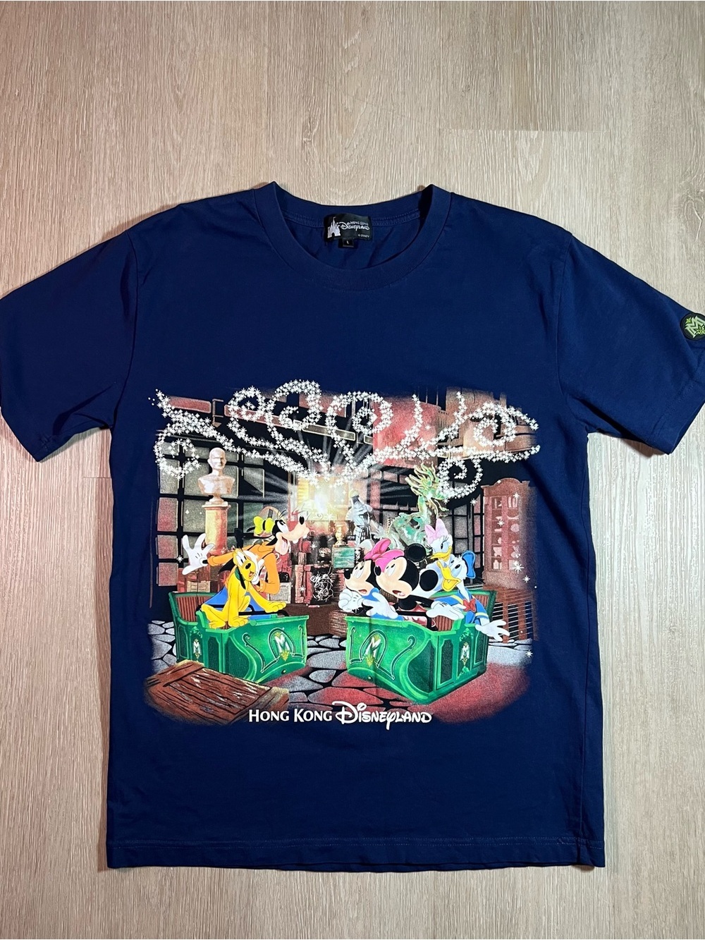 Hong Kong Disneyland Exclusive Navy Blue Graphic Mickey and Friends Tee Shirt
